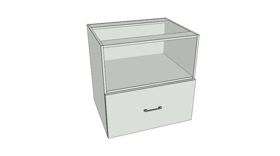 30" Wide Base Microwave Cabinet - Acrylic Doors