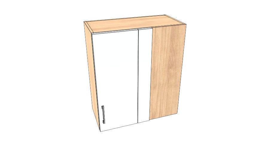 26" Wide x 30" High Blind Corner Wall Cabinet - Acrylic Doors