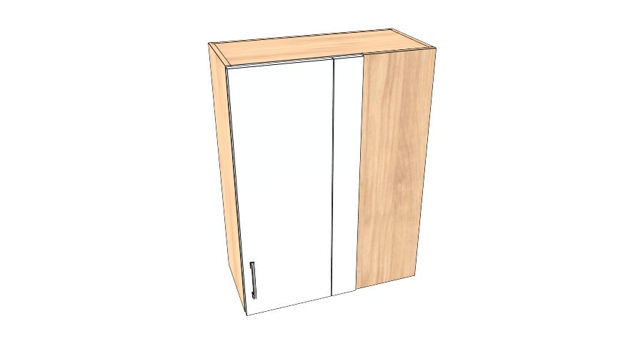 27" Wide x 36" High Blind Corner Wall Cabinet - Acrylic Doors