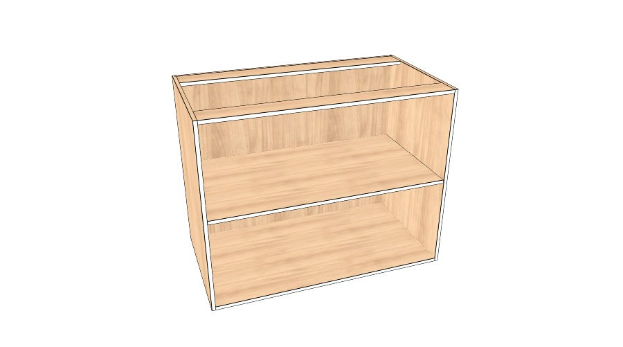 44" Blind Corner Base Cabinet - Acrylic Doors