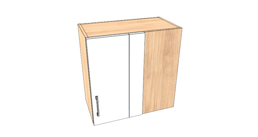 24" Wide x 24" High Blind Corner Wall Cabinet - Acrylic Doors