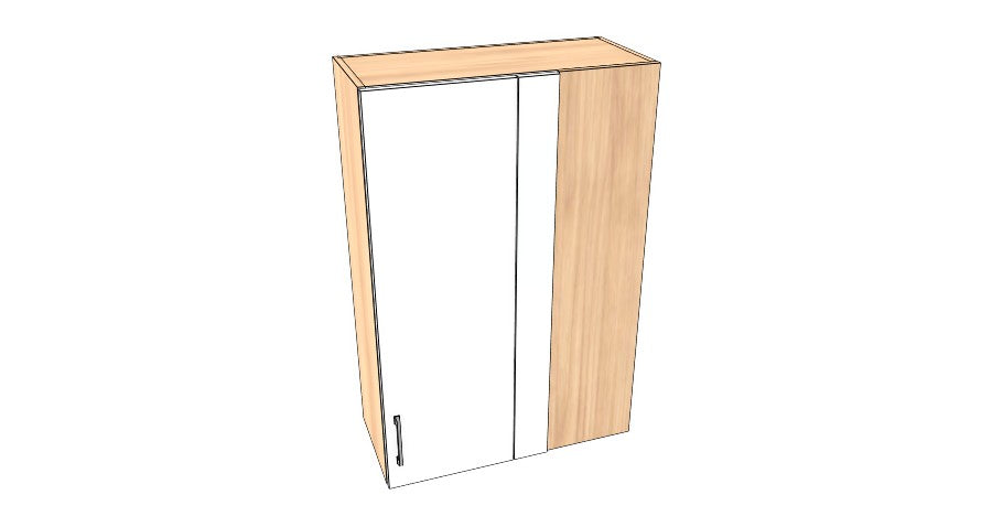 28" Wide x 42" High Blind Corner Wall Cabinet - Acrylic Doors