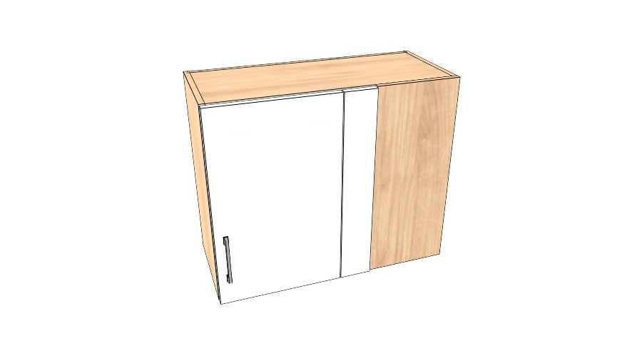 29" Wide x 24" High Blind Corner Wall Cabinet - Acrylic Doors