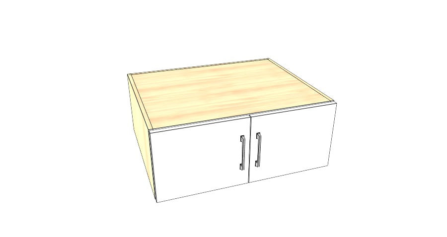 30" Wide x 12" High x 24" Deep Fridge Cabinet - Acrylic Doors