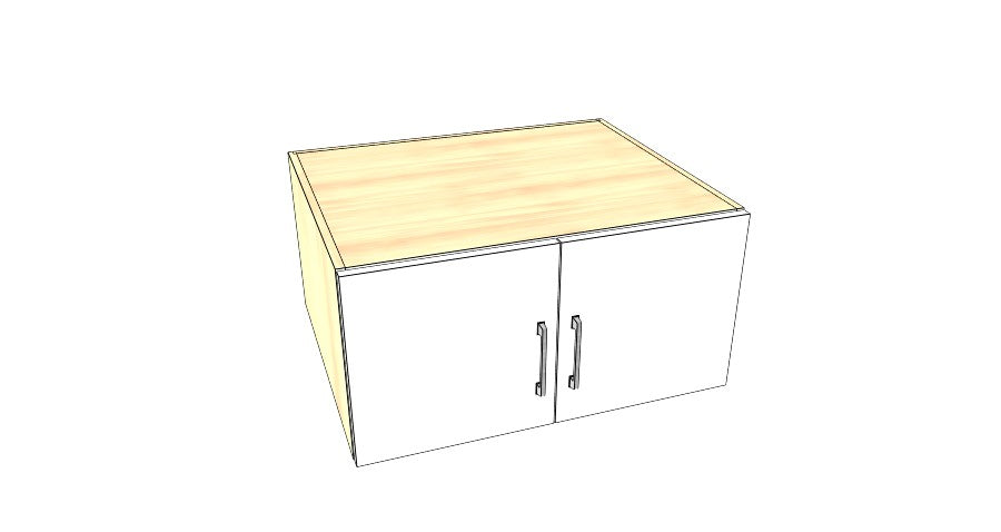 30" Wide x 15" High x 24" Deep Fridge Cabinet - Acrylic Doors