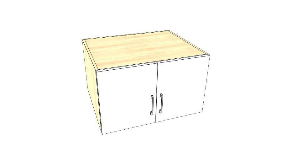 30" Wide x 18" High x 24" Deep Fridge Cabinet - Acrylic Doors