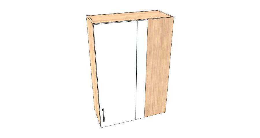 29" Wide x 42" High Blind Corner Wall Cabinet - Acrylic Doors
