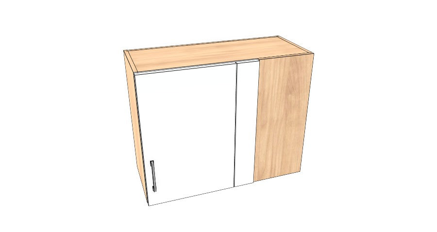 30" Wide x 24" High Blind Corner Wall Cabinet - Acrylic Doors