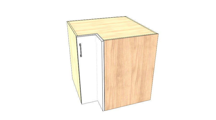 33"x33" Base Corner Cabinet - Acrylic Doors
