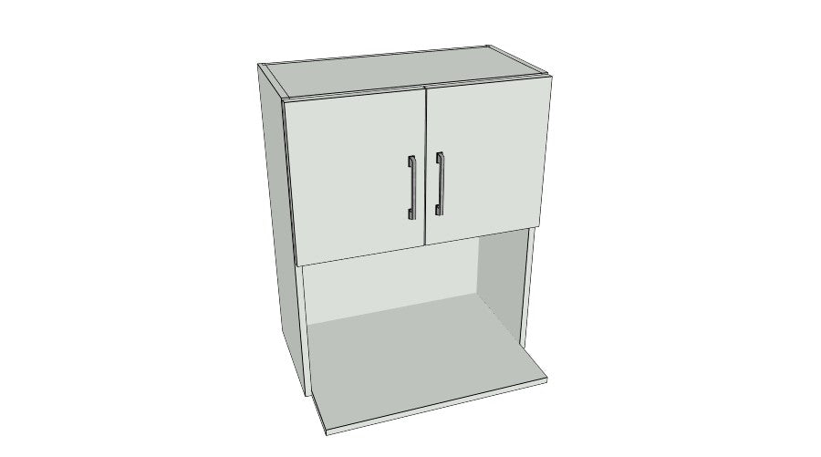 24" Wide x 30" High Wall Microwave Cabinet - Acrylic Doors