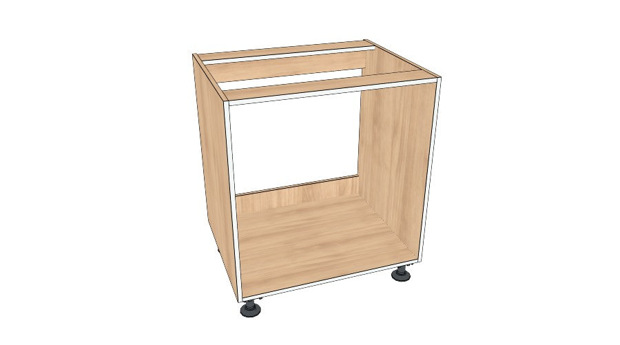 30" Sink Cabinet (No Back) - Acrylic Doors