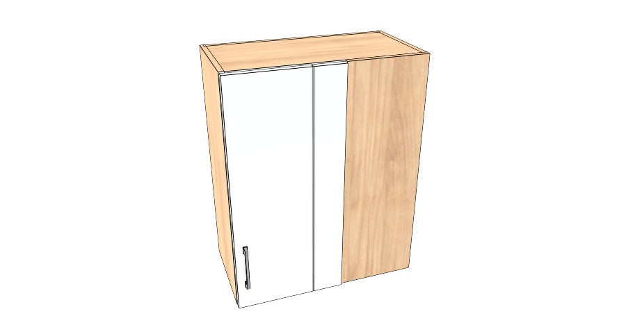 24" Wide x 30" High Blind Corner Wall Cabinet - Acrylic Doors