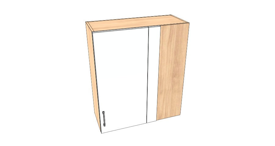 31" Wide x 36" High Blind Corner Wall Cabinet - Acrylic Doors