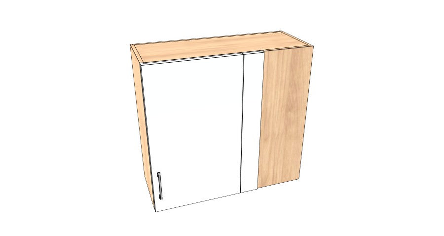 32" Wide x 30" High Blind Corner Wall Cabinet - Acrylic Doors