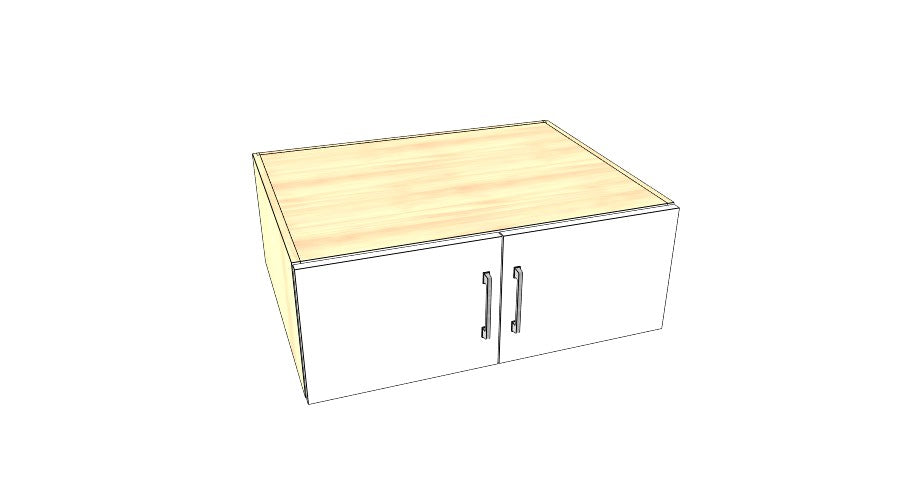 32" Wide x 12" High x 24" Deep Fridge Cabinet - Acrylic Doors