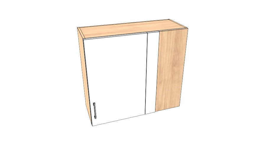 33" Wide x 30" High Blind Corner Wall Cabinet - Acrylic Doors