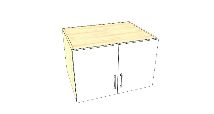 32" Wide x 21" High x 24" Deep Fridge Cabinet - Acrylic Doors