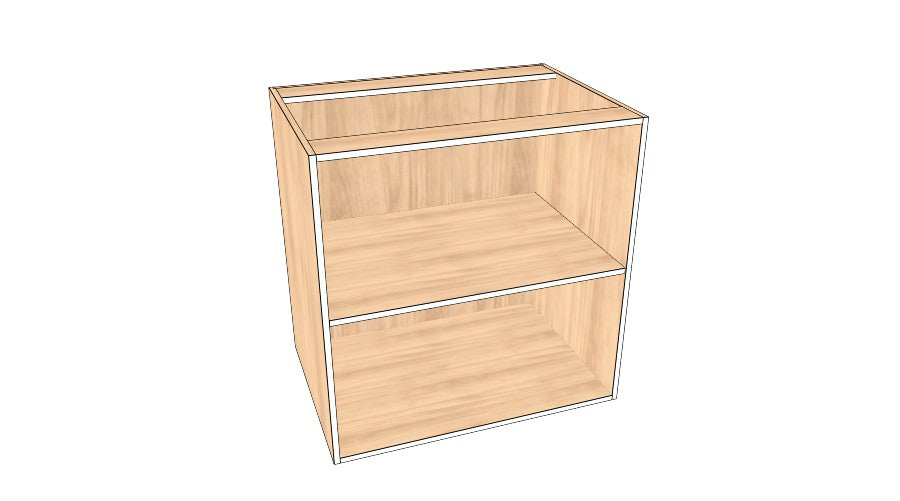 34" Blind Corner Base Cabinet - Acrylic Doors