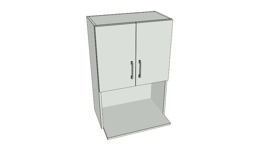24" Wide x 36" High Wall Microwave Cabinet - Acrylic Doors