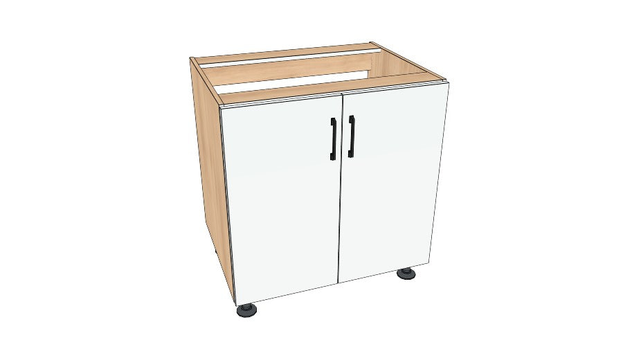 32" Sink Cabinet (No Back) - Acrylic Doors