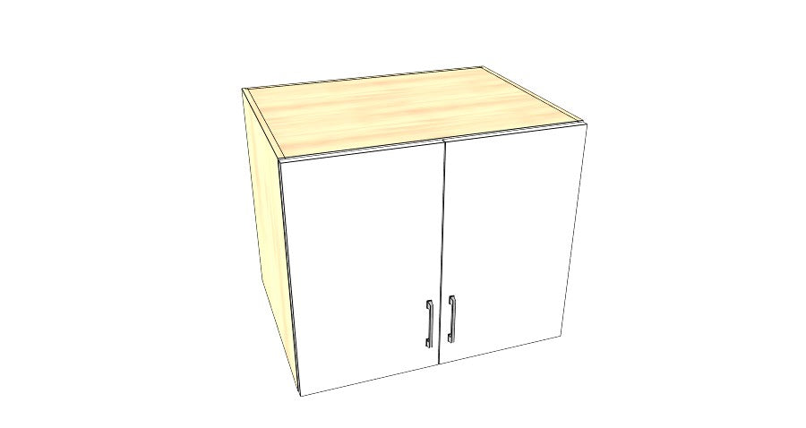 32" Wide x 27" High x 24" Deep Fridge Cabinet - Acrylic Doors