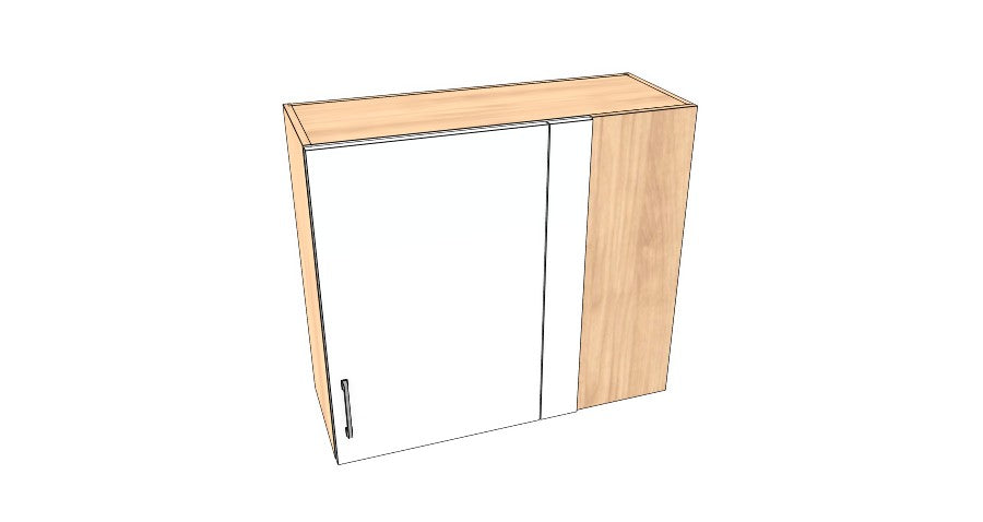34" Wide x 30" High Blind Corner Wall Cabinet - Acrylic Doors