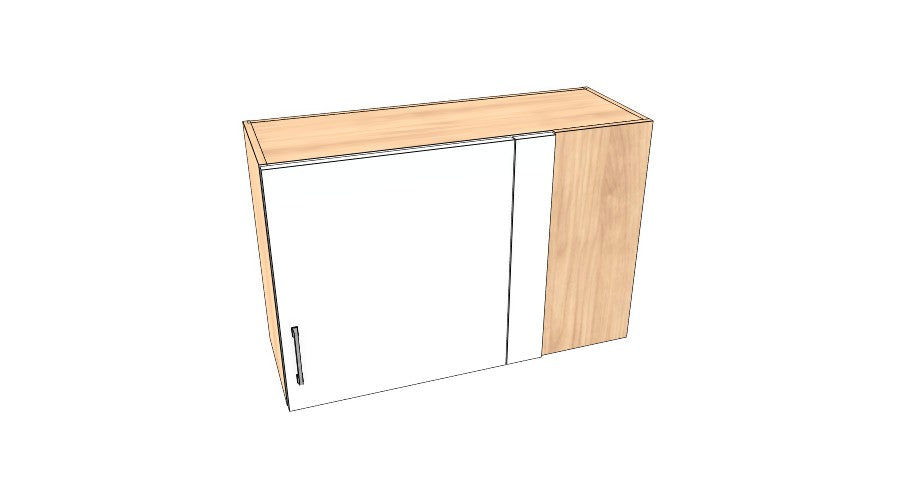 36" Wide x 24" High Blind Corner Wall Cabinet - Acrylic Doors
