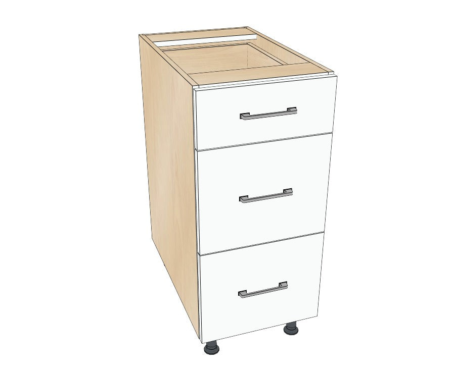 15" Drawer Base Cabinet - Acrylic Doors