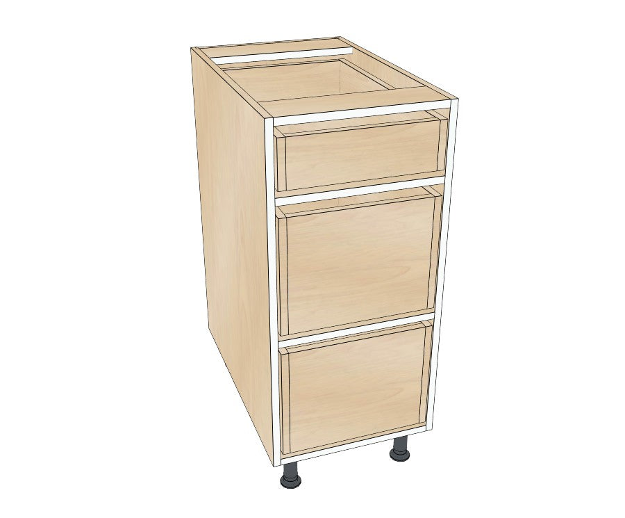 15" Drawer Base Cabinet - Acrylic Doors
