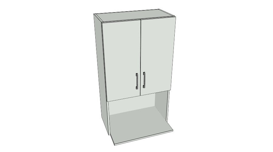 24" Wide x 42" High Wall Microwave Cabinet - Acrylic Doors
