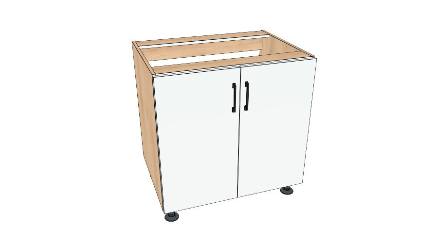 33" Sink Cabinet (No Back) - Acrylic Doors