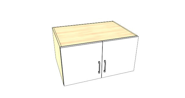 34" Wide x 18" High x 24" Deep Fridge Cabinet - Acrylic Doors