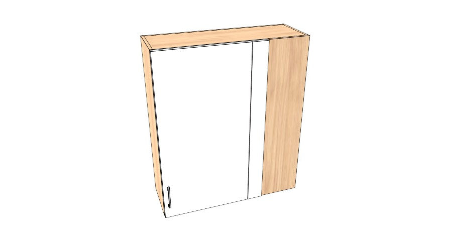 36" Wide x 42" High Blind Corner Wall Cabinet - Acrylic Doors
