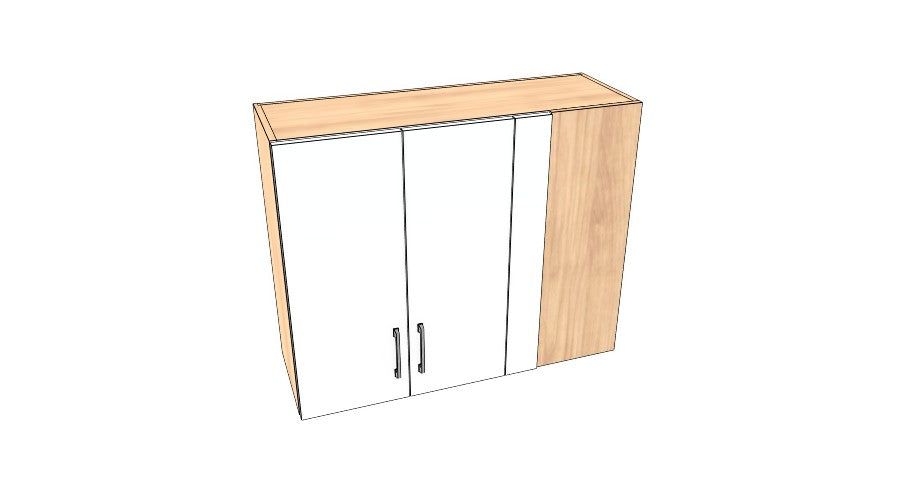 37" Wide x 30" High Blind Corner Wall Cabinet - Acrylic Doors