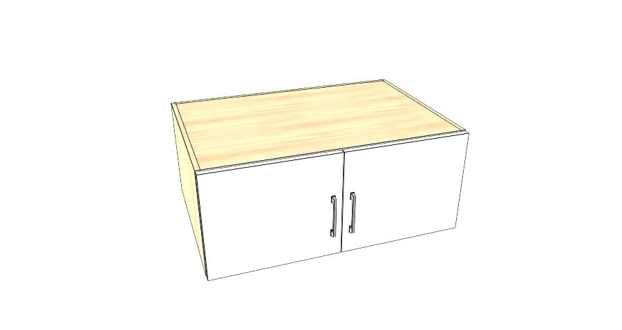 36" Wide x 15" High x 24" Deep Fridge Cabinet - Acrylic Doors
