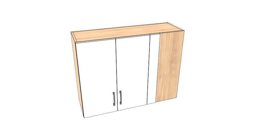 40" Wide x 30" High Blind Corner Wall Cabinet - Acrylic Doors