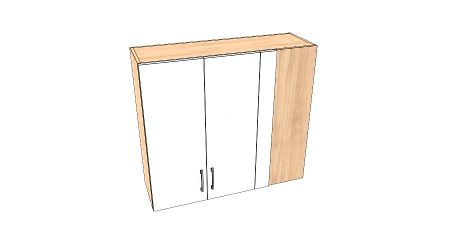 40" Wide x 36" High Blind Corner Wall Cabinet - Acrylic Doors