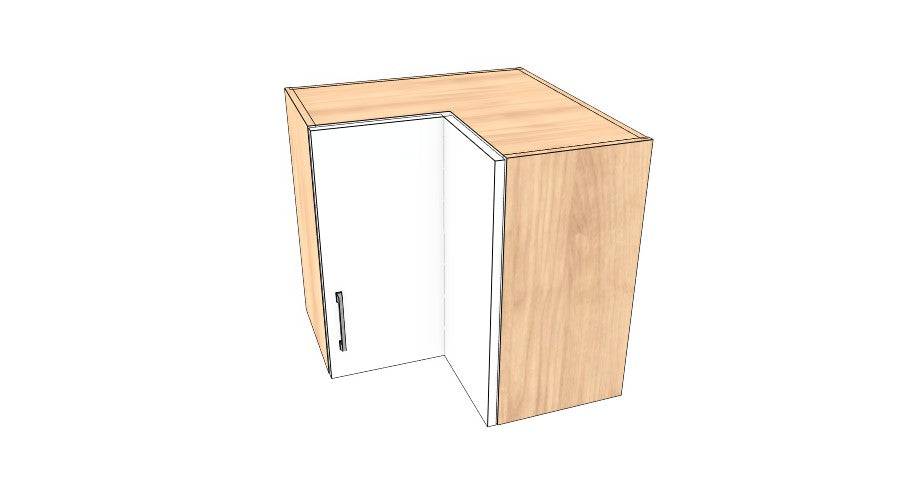 24"x 24" x 24" High Corner Wall Cabinet - Acrylic Doors