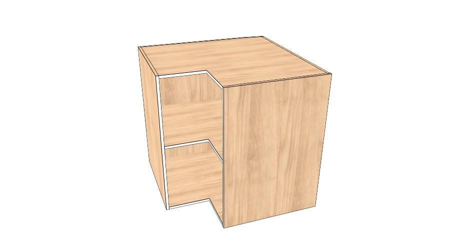 35"x35" Base Corner Cabinet - Acrylic Doors
