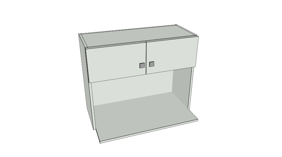 30" Wide x 24" High Wall Microwave Cabinet - Acrylic Doors