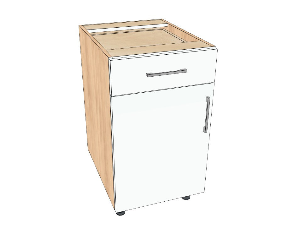 20" Drawer On Top Base Cabinet - Acrylic Doors