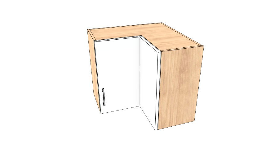 26"x 26" x 24" High Corner Wall Cabinet - Acrylic Doors