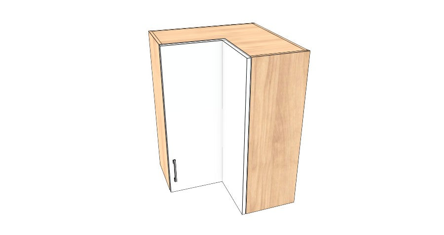 26"x 26" x 36" High Corner Wall Cabinet - Acrylic Doors