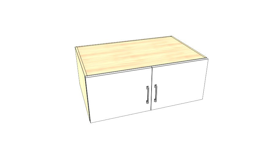 38" Wide x 15" High x 24" Deep Fridge Cabinet - Acrylic Doors