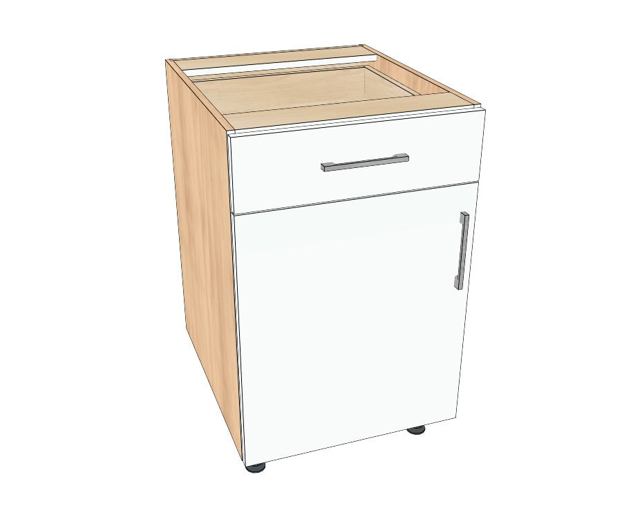 21" Drawer On Top Base Cabinet - Acrylic Doors
