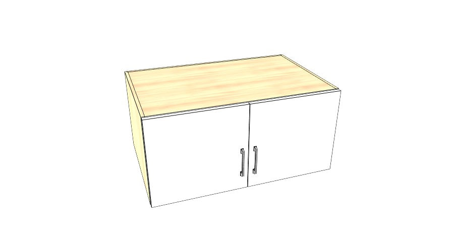 38" Wide x 18" High x 24" Deep Fridge Cabinet - Acrylic Doors