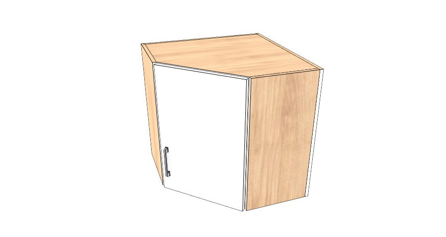24"x 24" x 24" High Corner Wall Cabinet - Acrylic Doors