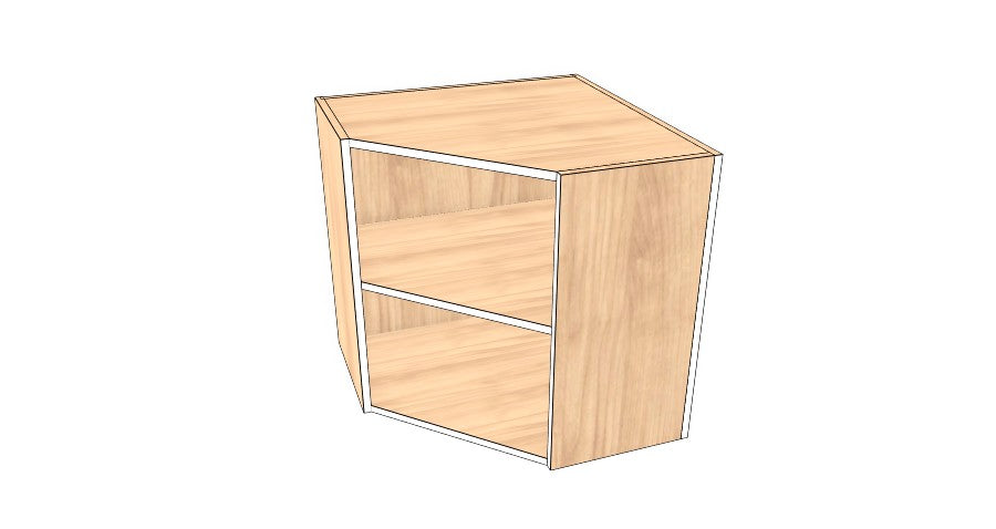 24"x 24" x 24" High Corner Wall Cabinet - Acrylic Doors