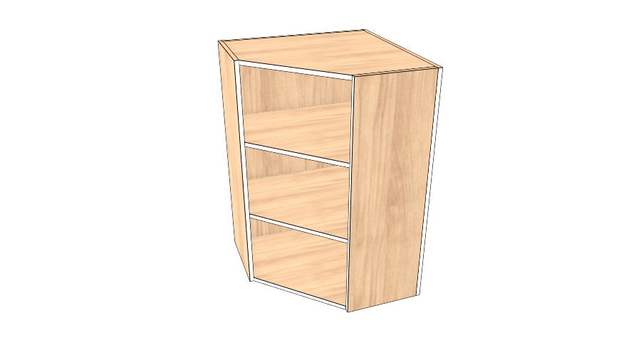 24"x 24" x 36" High Corner Wall Cabinet - Acrylic Doors