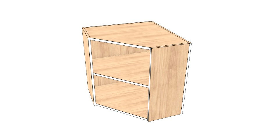 26"x 26" x 24" High Corner Wall Cabinet - Acrylic Doors